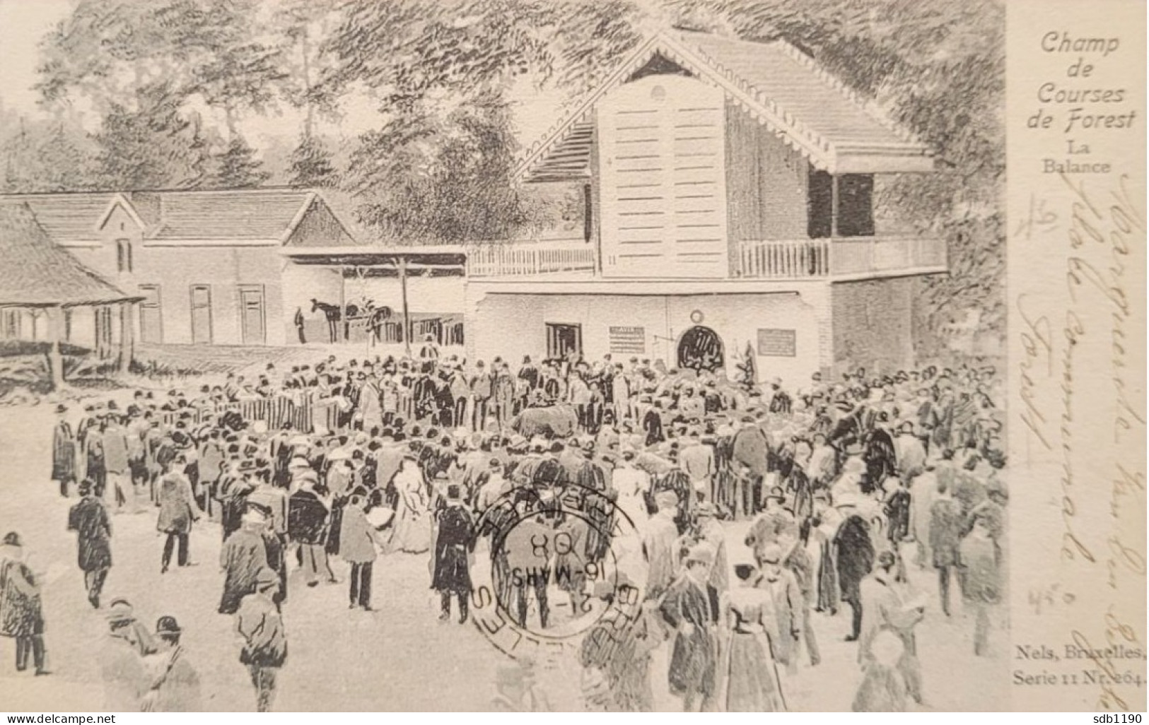 Forest - Champ De Courses De Forest, La Balance (Nels, Bruxelles, Série 11 No. 264), Circulée 1908 - Vorst - Forest