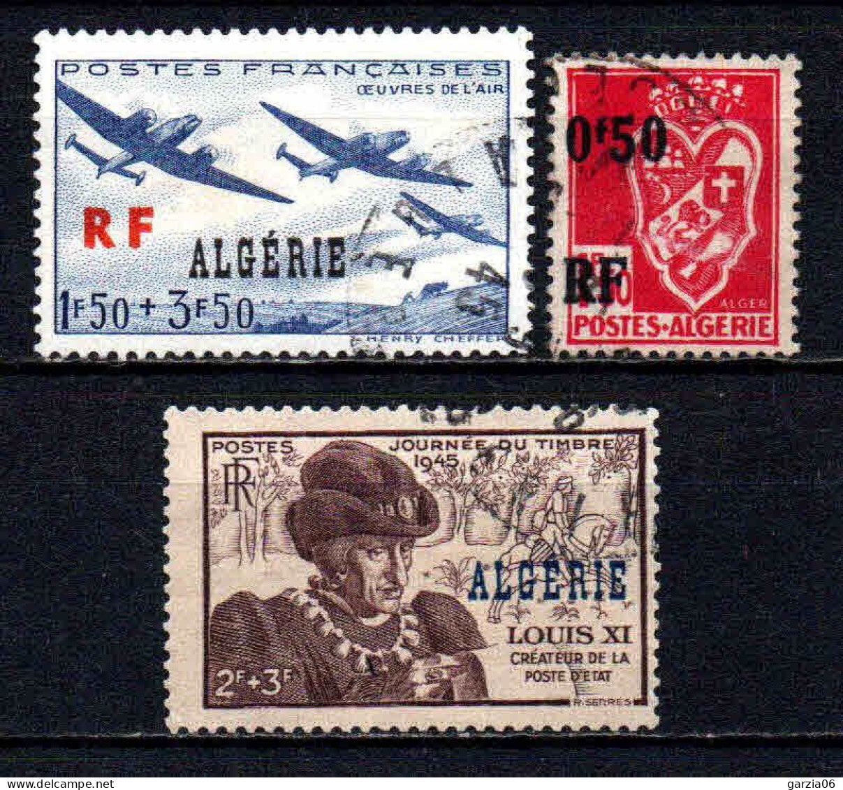 Algérie - 1945 -  Tb De France Surch- N° - 245/246/247 -  Oblit  - Used - Gebraucht
