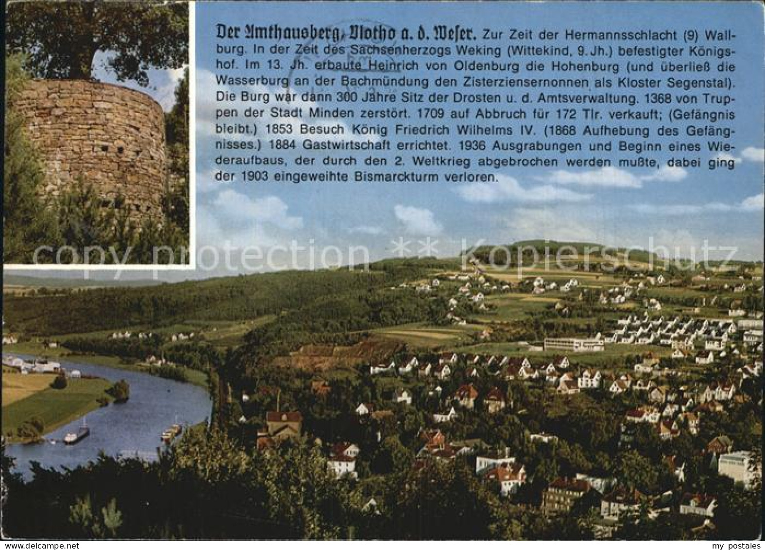 72574109 Vlotho Amthausberg Burgmauer Winterberg Luftaufnahme Vlotho - Vlotho