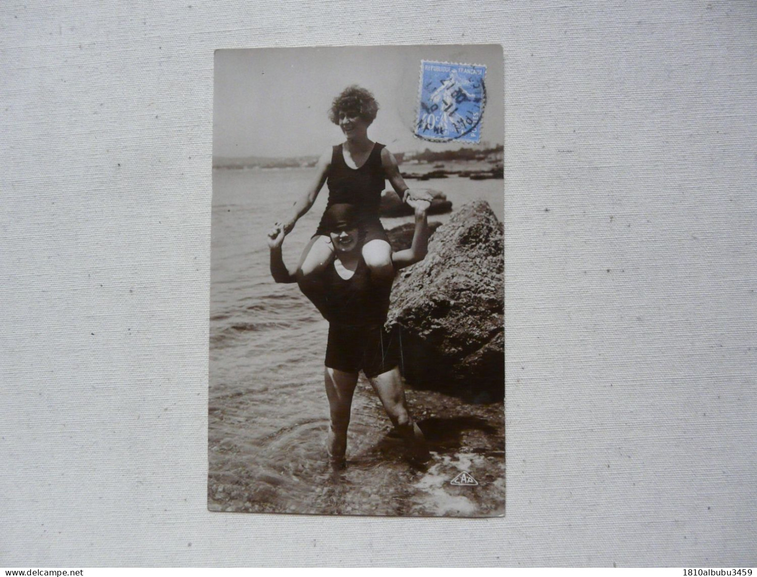 SUPERBE CARTE PHOTO - BAINS DE MER - Swimming