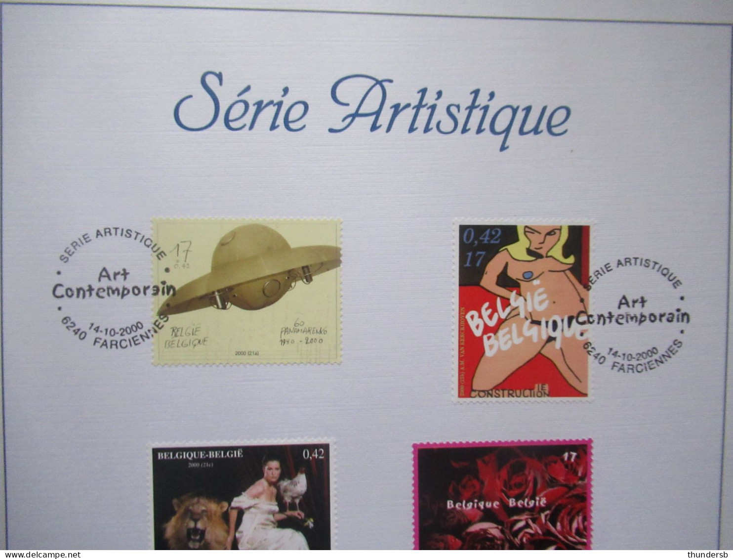 2938/41 'Série Artistique' - Luxe Kunstblad Genummerd - Documents Commémoratifs