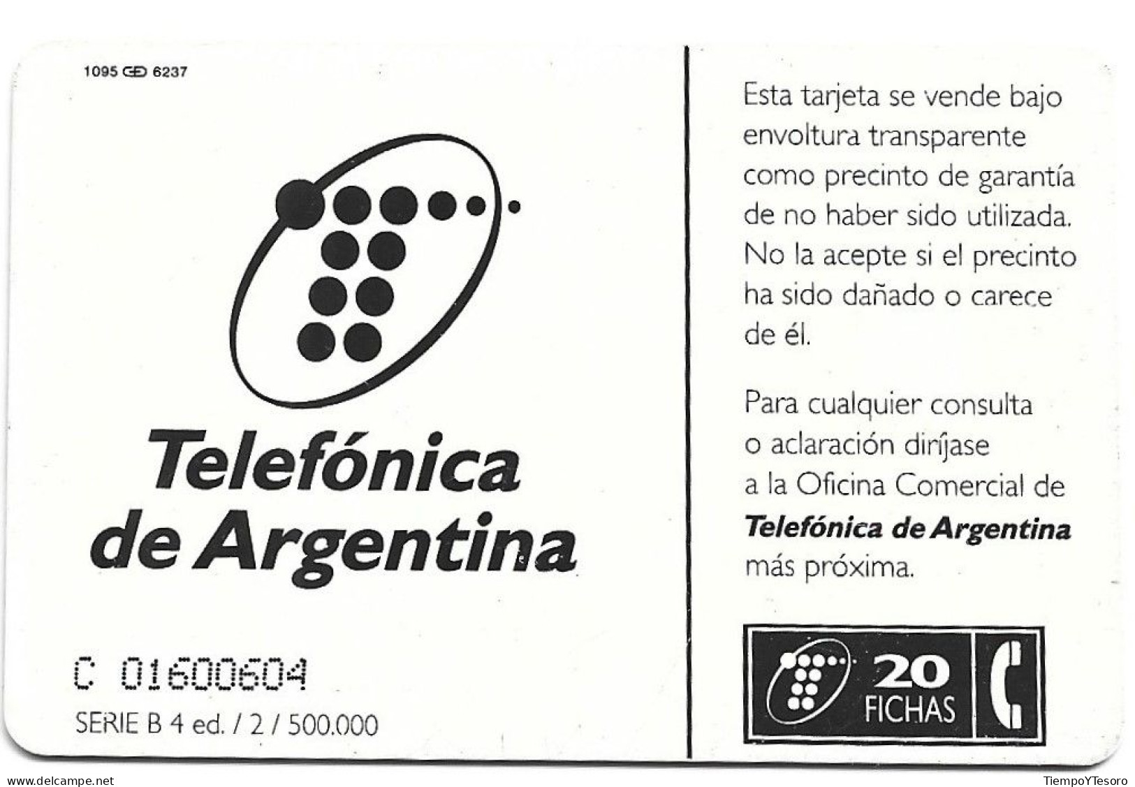 Phonecard - Argentina, New Logo 2, Telefónica, N°1093 - Argentine