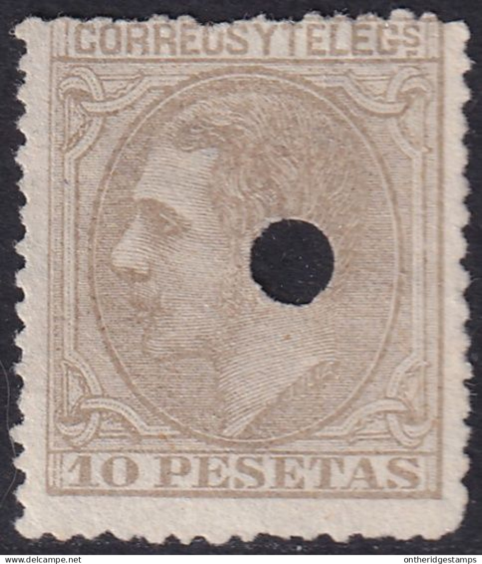 Spain 1879 Sc 251 España Ed 209T Telegraph Punch (taladrado) Cancel - Télégraphe