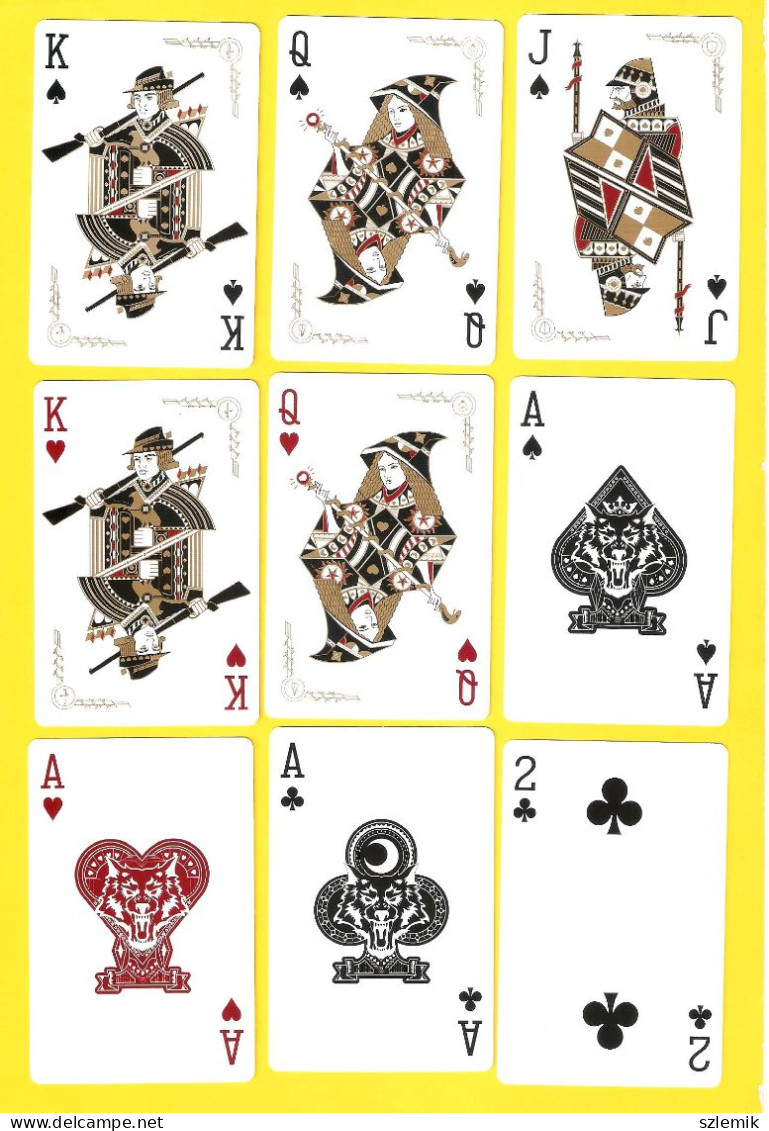 Playing Cards 52 + 2 Jokers.   Deck  WEREWOLF,  China - 54 Cards