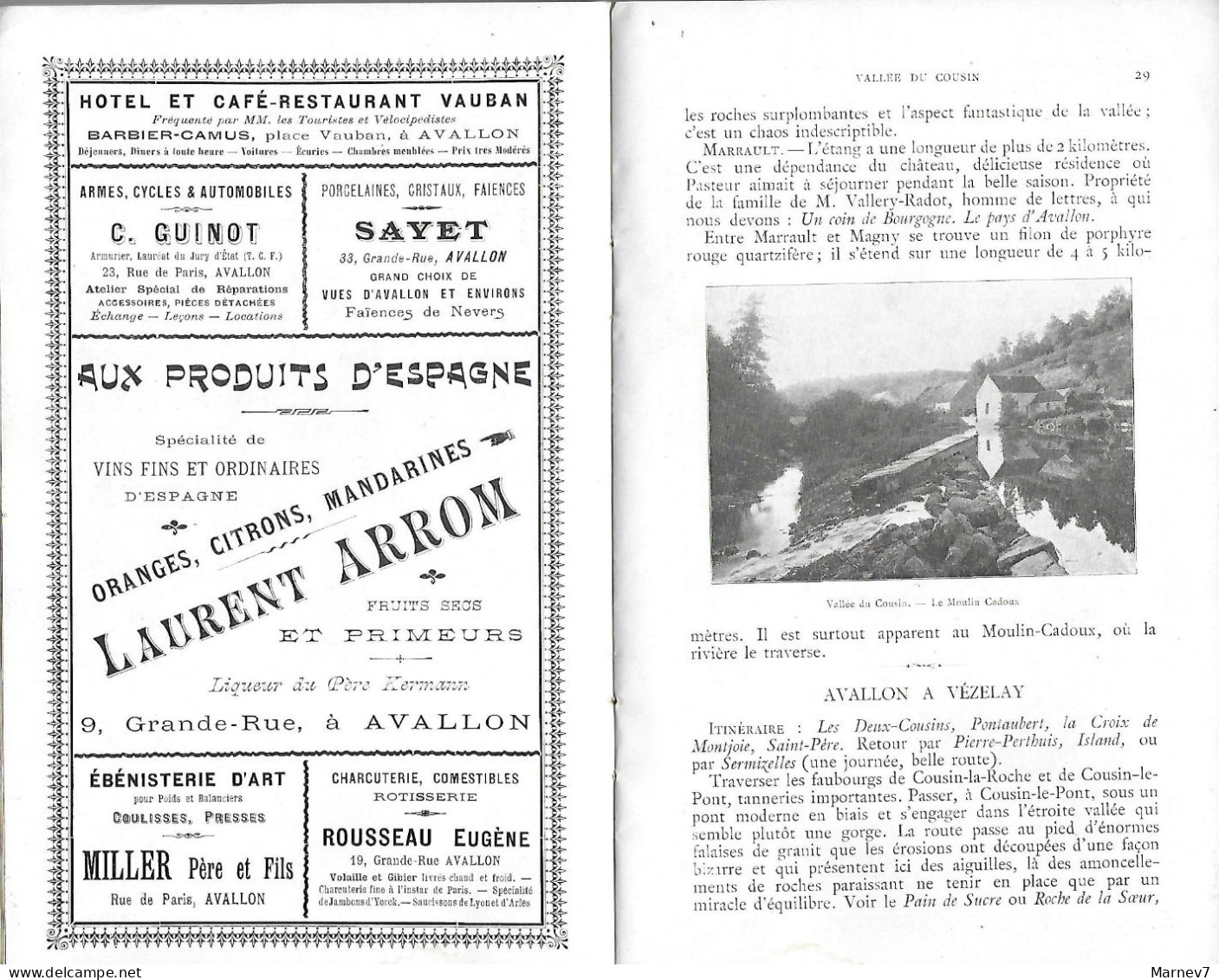 Guide  Tourisme Illustré - Nombreux Textes Photos Noir & Blanc - Le MORVAN 1903 - Avallon Vallées Du Cousin & De La Cure - Bourgogne