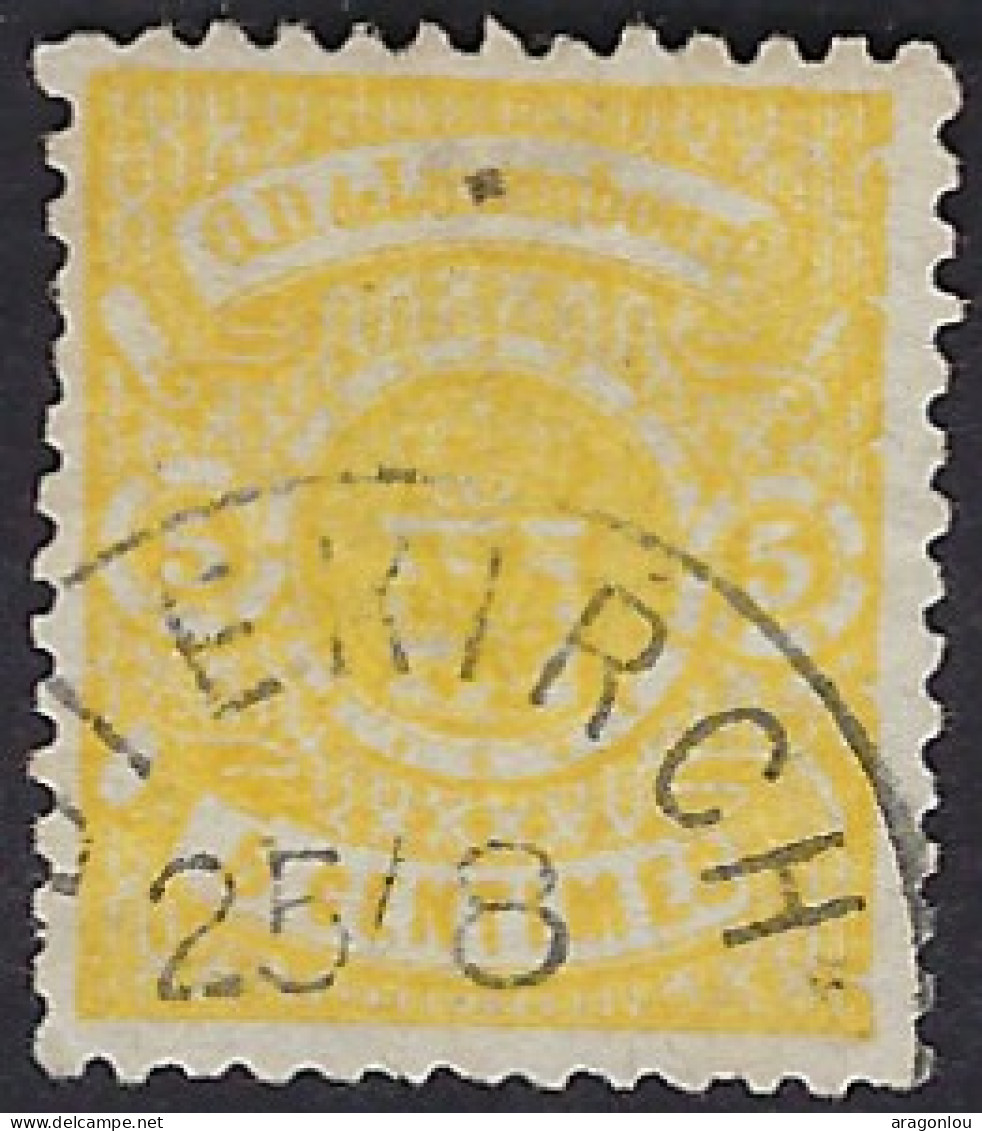 Luxembourg - Luxemburg - Timbres - Armoires 1875   5 C.     Cachet  Diekirch  °   Michel 30c - 1859-1880 Wappen & Heraldik