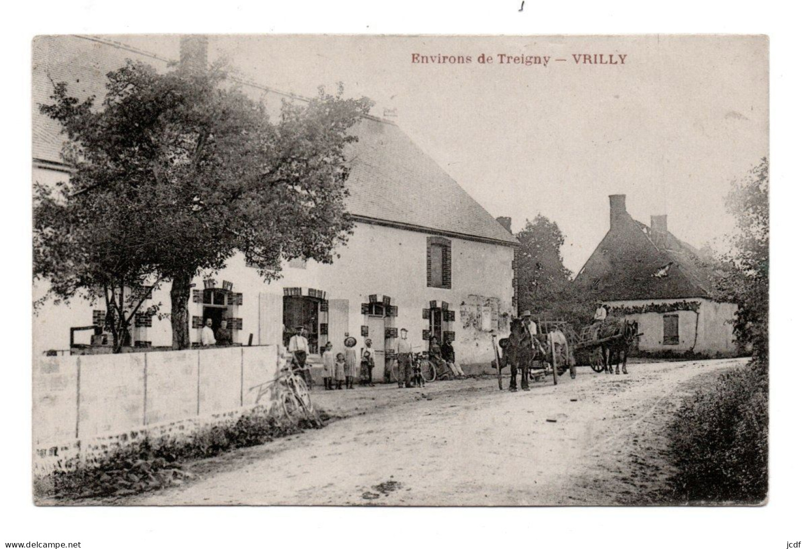 89 TREIGNY - Vrilly - Environs De Treigny - Coll Karl Guillot - Chevaux Attelés - Charrettes - Bicyclettes - Animée - Treigny