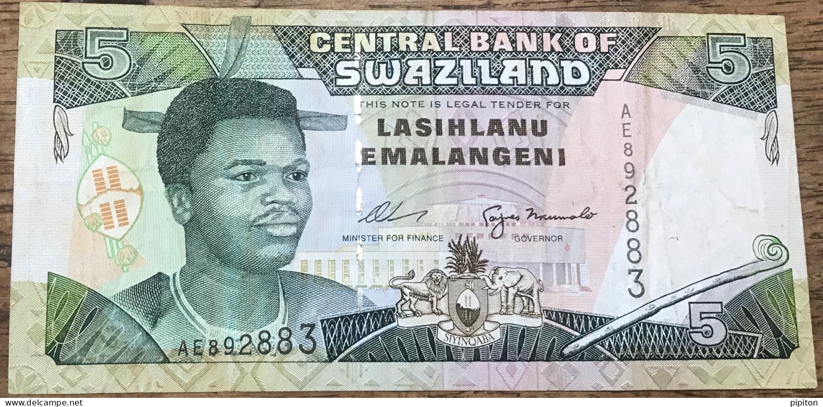 Billets De 5 Emalangeni - Swaziland