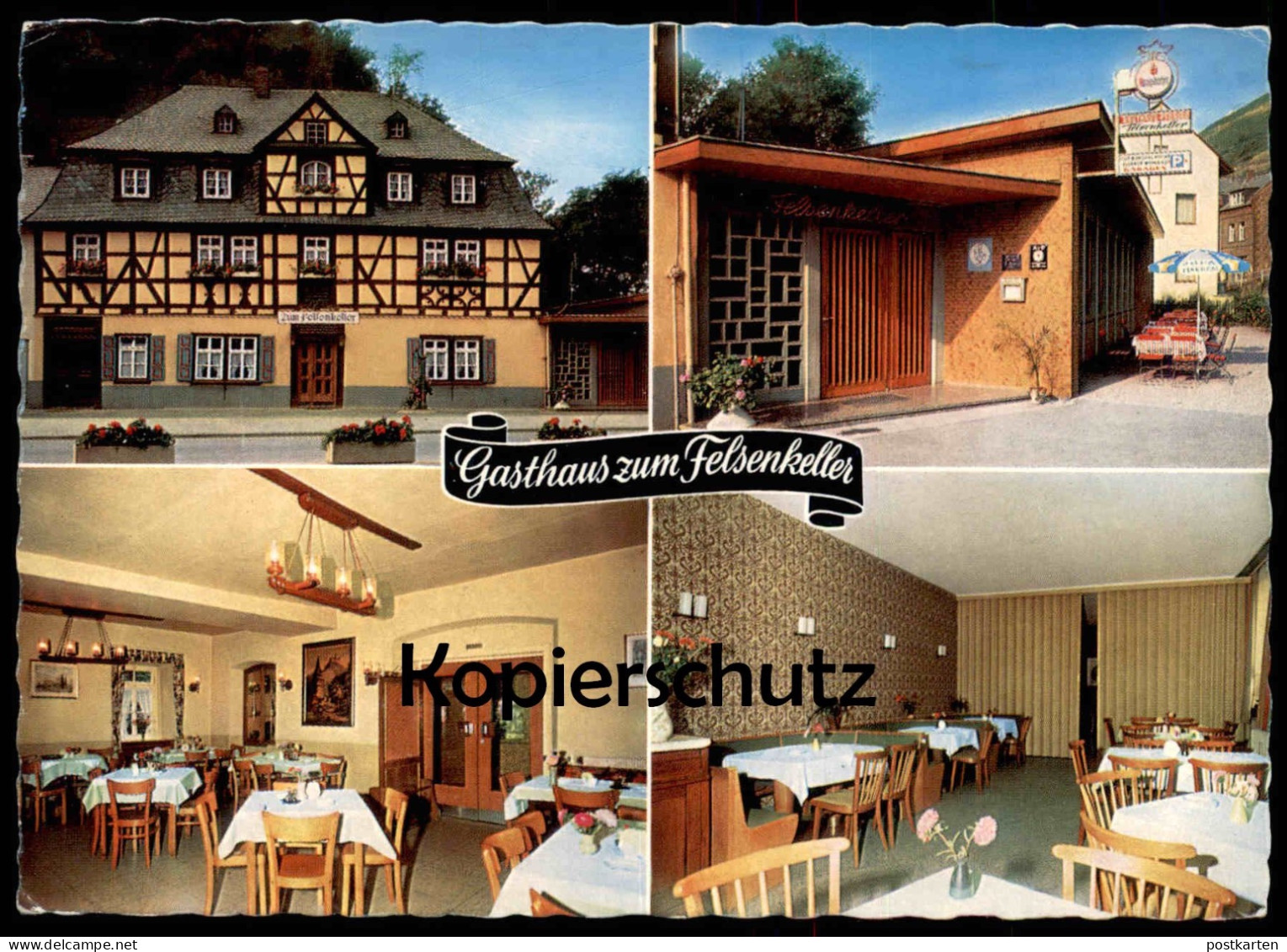 ÄLTERE POSTKARTE BRAUBACH AM RHEIN GASTHAUS ZUM FELSENKELLER FAMILIE DIETERMANN AM FUSSE DER MARKSBURG Ansichtskarte AK - Braubach