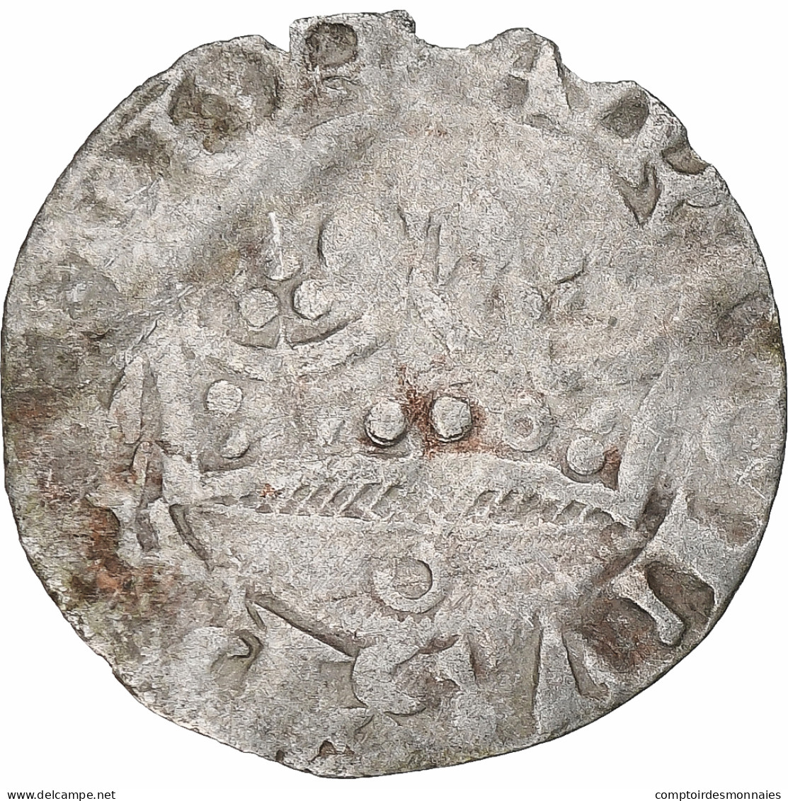 France, Charles IV, Double Parisis, 1323-1328, Billon, TB+, Duplessy:244b - 1322-1328 Karl IV. Der Schöne