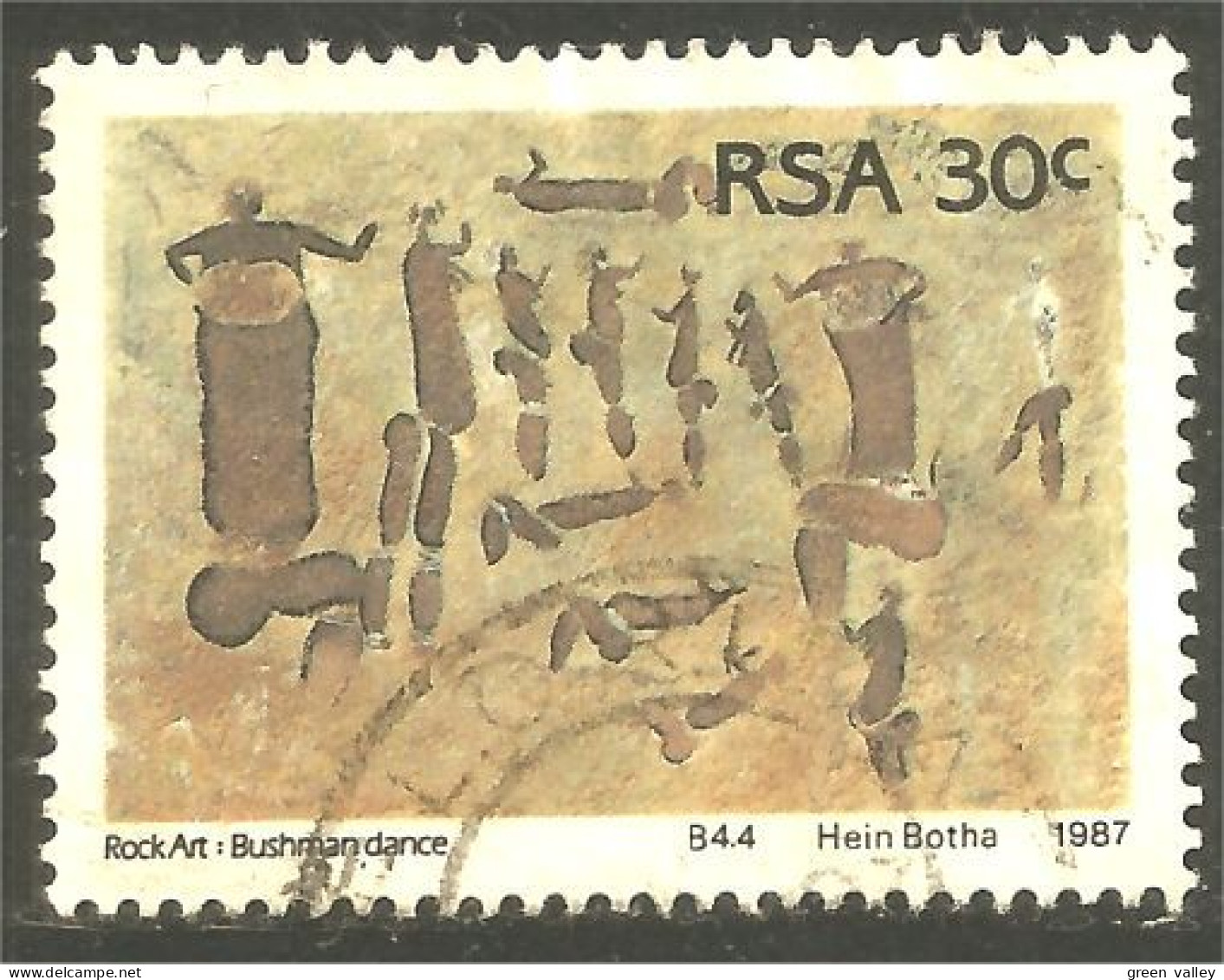 XW01-2163 RSA South Africa Wallpainting Rock Art Rupestre Sun Dance Danse Soleil Tanz - Used Stamps