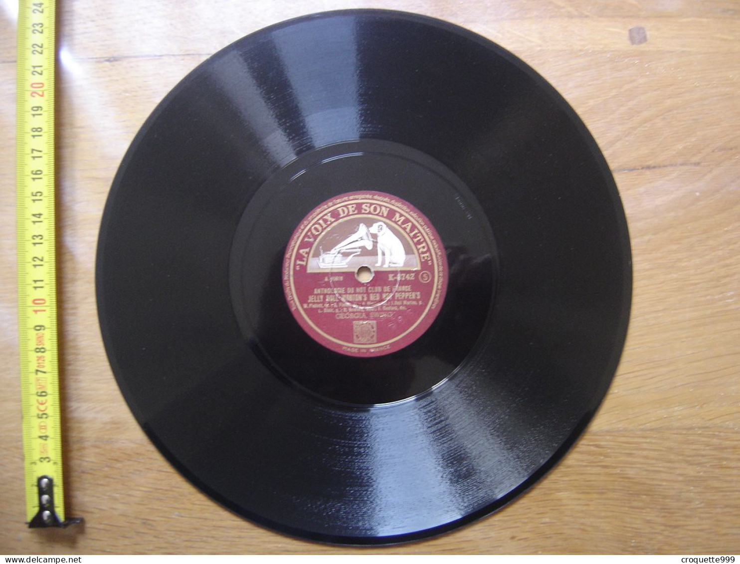 Disque 78 Tours 25 Cm FERD JELLY ROLL MORTON RED HOT PEPPER'S VOIX MAITRE Jazz - 78 Rpm - Schellackplatten