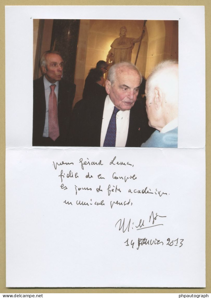 Michel Déon (1919-2016) - French Writer - Signed Card + Original Photo - 2013 - Schrijvers