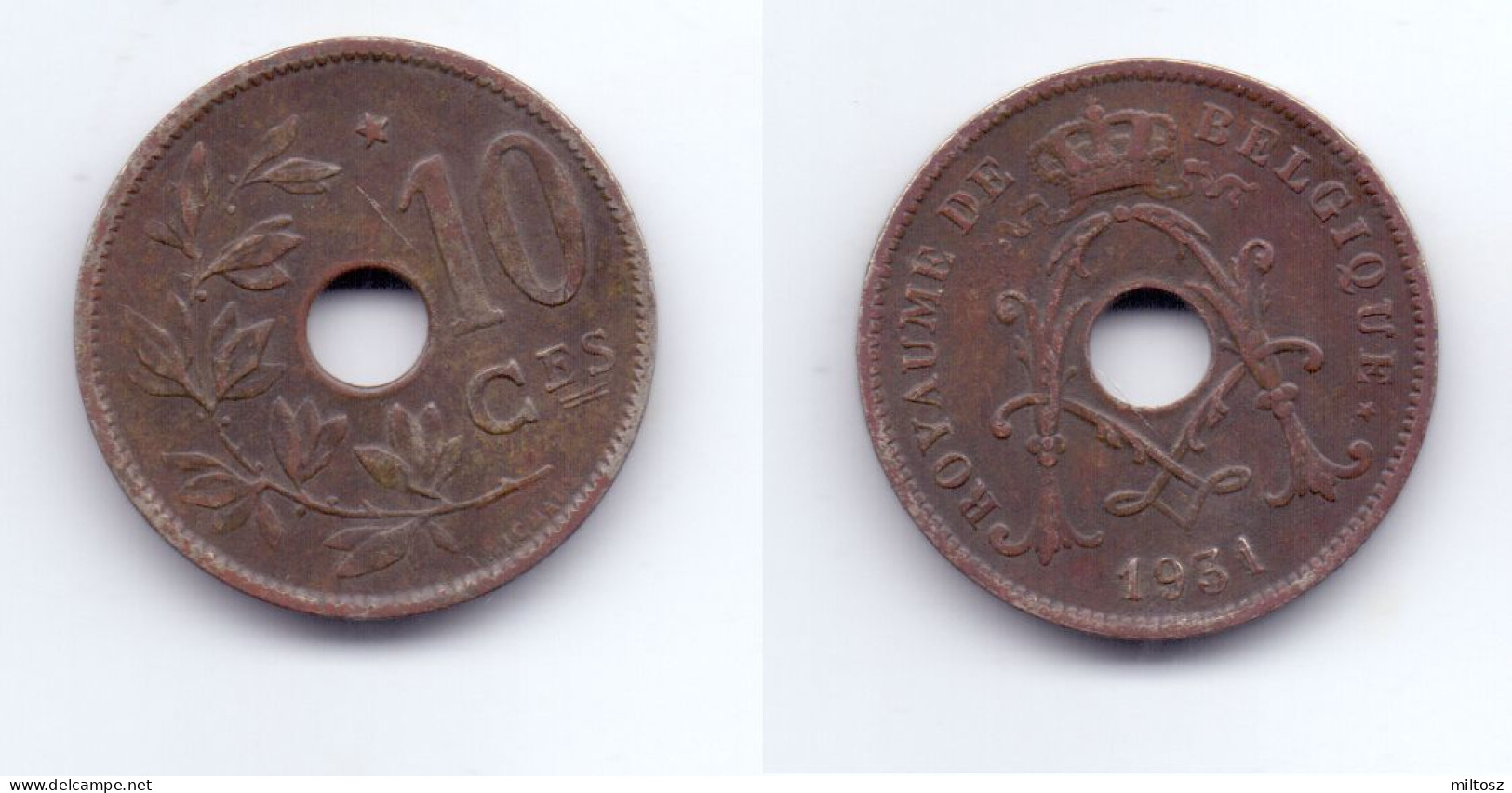Belgium 10 Centimes 1931 (Dutch Legend) - 10 Centimes