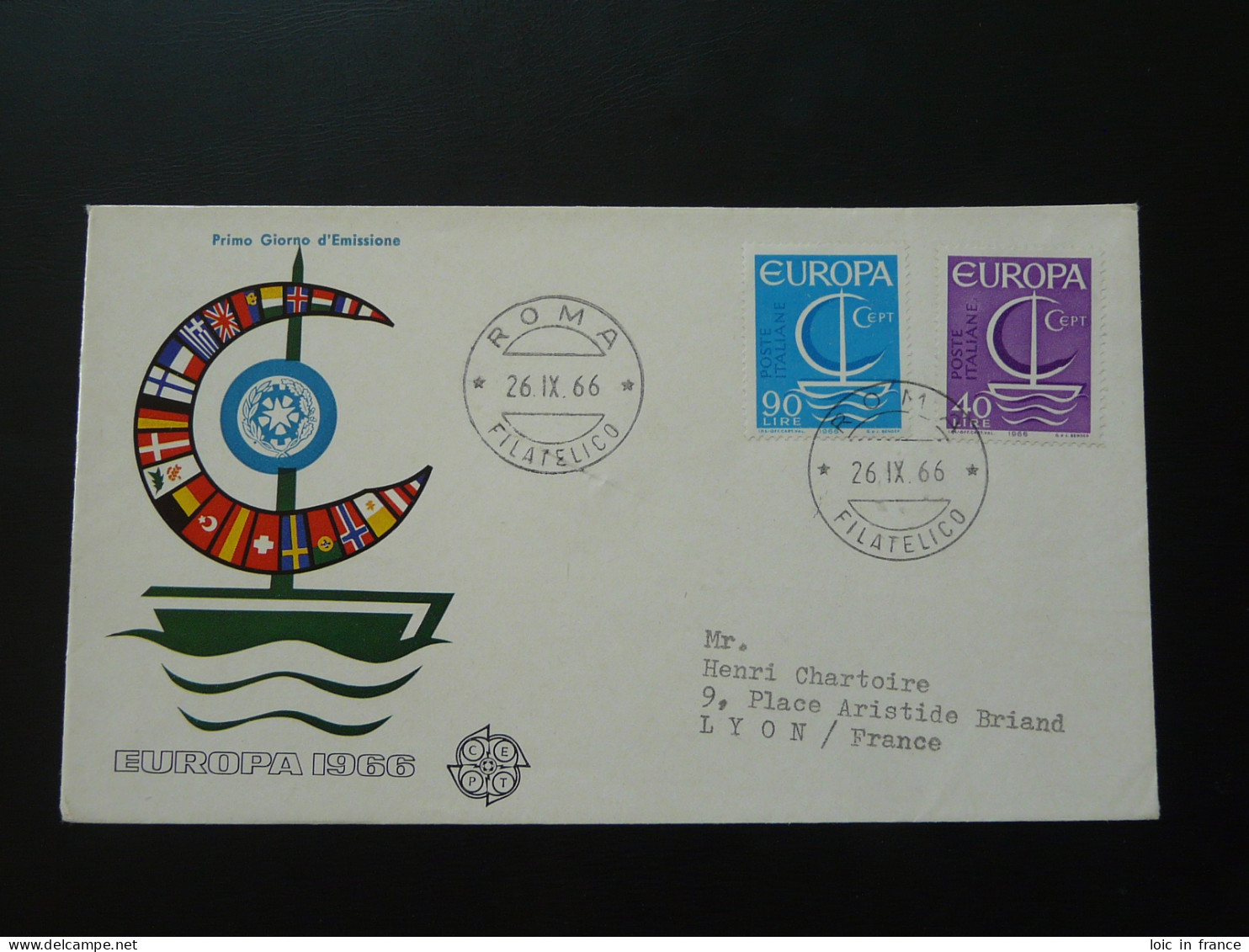 FDC Europa Cept Italia 1966 (ex 2) - 1966