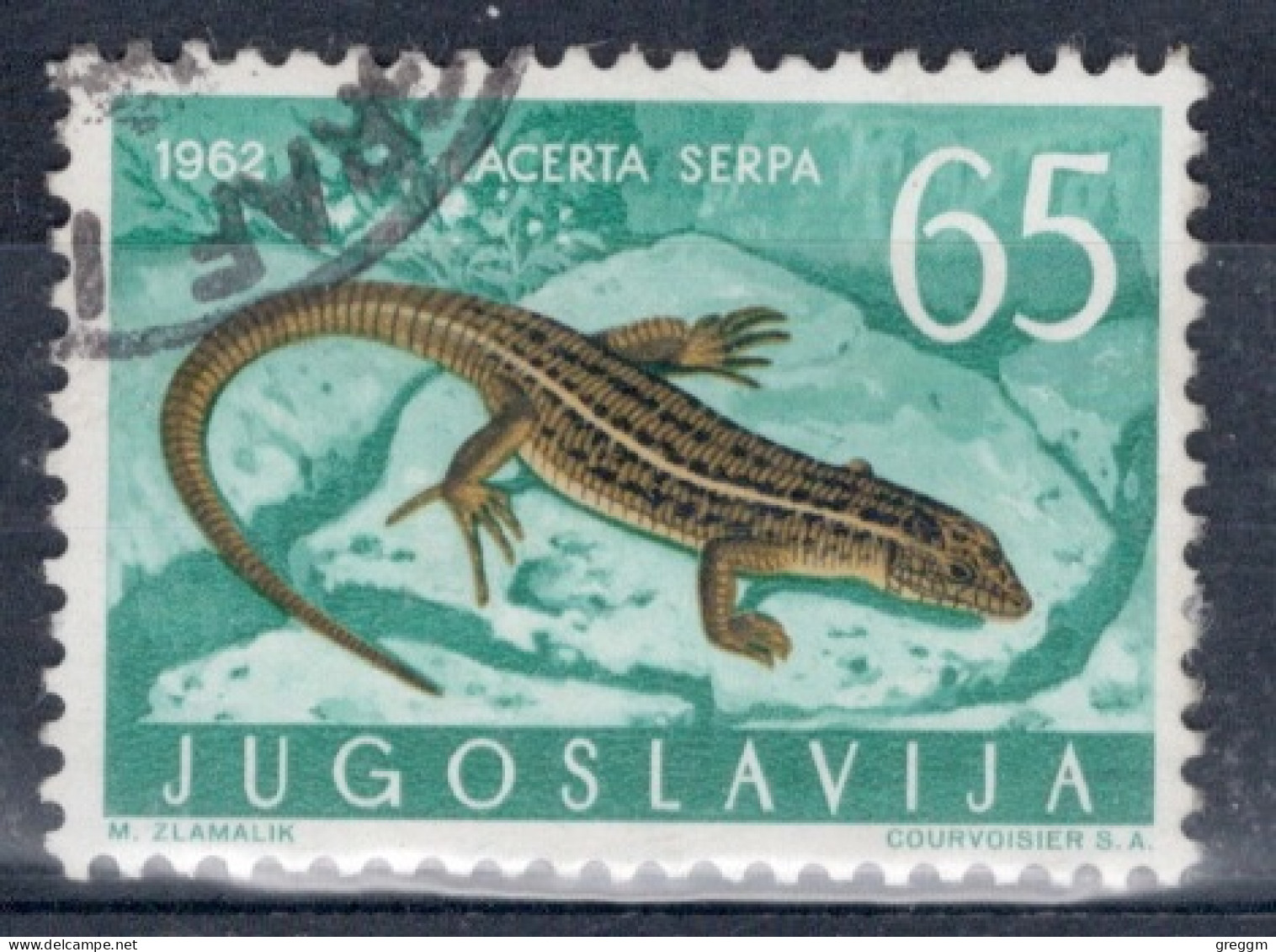 Yugoslavia 1962 Single Amphibians & Reptiles In Fine Used. - Oblitérés
