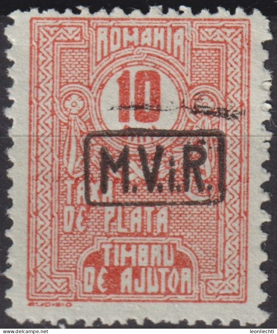 1918 Rumänien Deutsche Besetzung 1.WK ° Mi:DR-RO P8,Yt:RO OA T6, Romanian Postage Due Stamps Overprinted M.V.i.R. In Box - Occupations