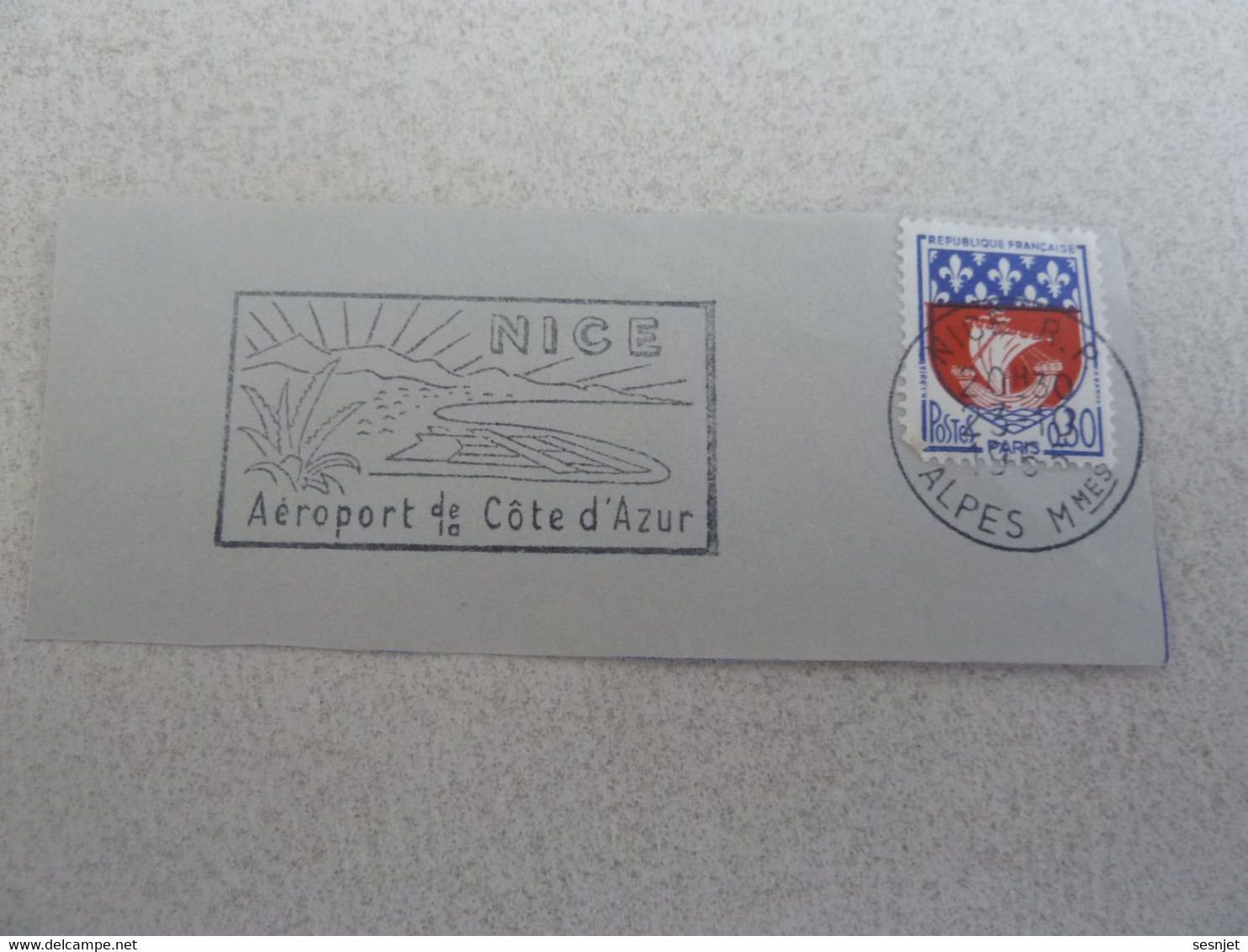 Nice - Aéroport De La Côte-d'Azur - Yt 1354 B - Flamme Philatélique - Année 1965 - - Oblitérés