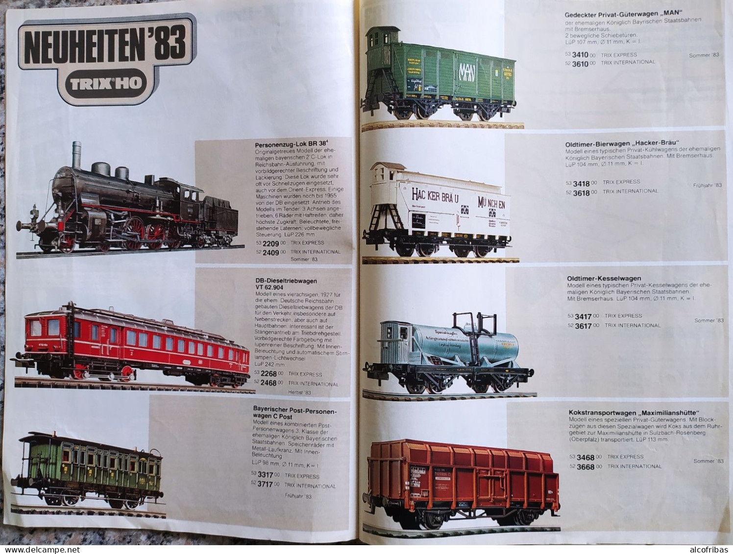 Train Chemin Fer Rail Locomotive Wagon Bahnspass Zug Gleise Catalogue Katalog Minitrix 1982 - 1983 + Supplement - Duitsland