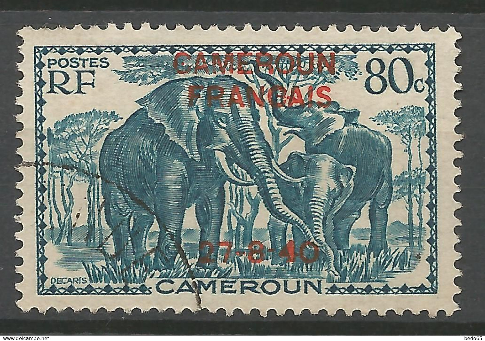 CAMEROUN  N° 221 Variétée 4 Fermé OBL / Used - Oblitérés