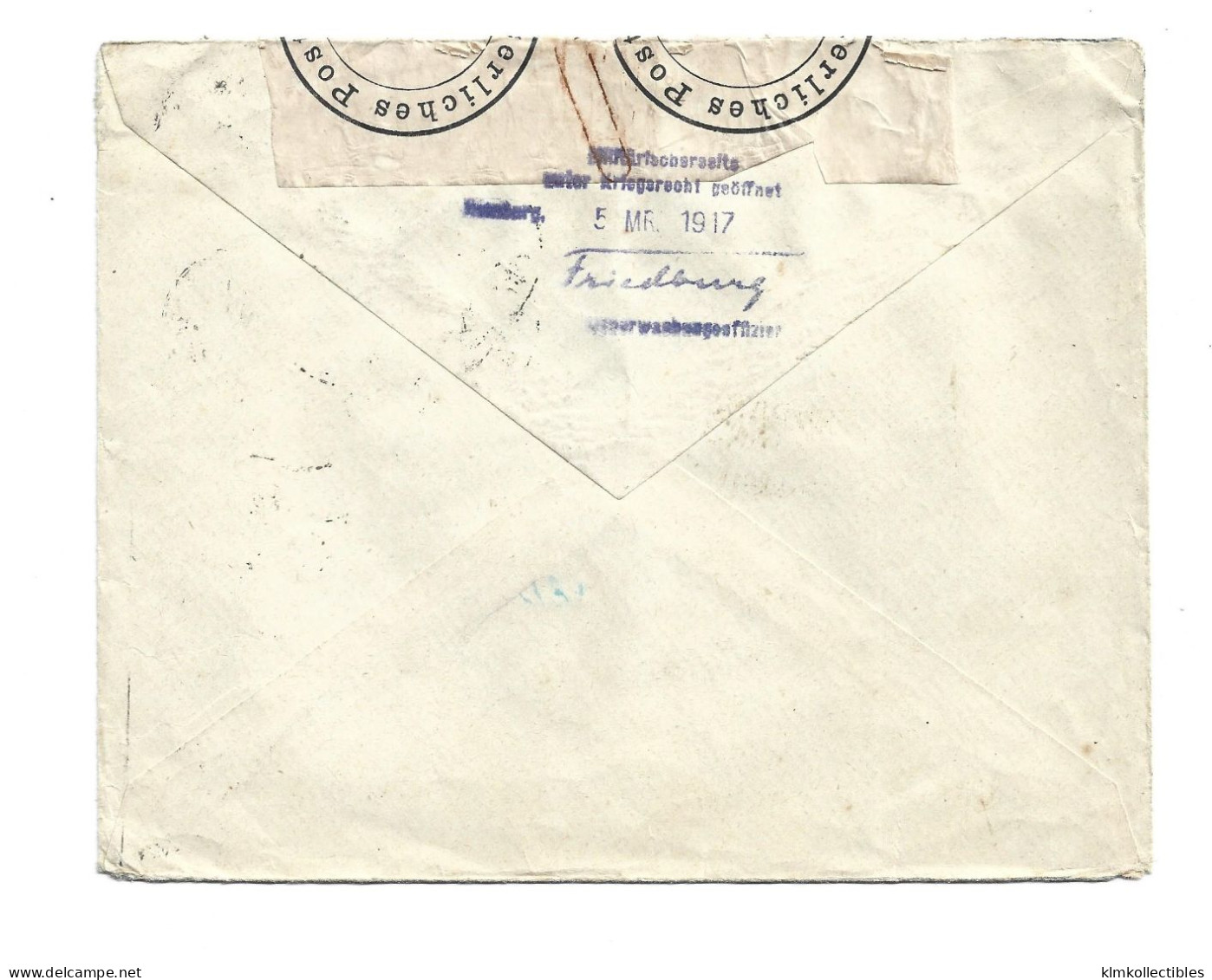 NORWAY NORGE - 1917 CENSORED COVER TO GERMANY - Cartas & Documentos