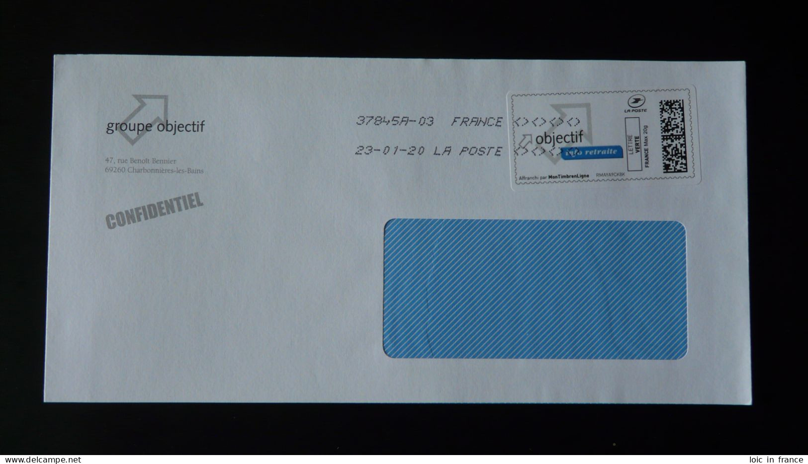 Info Retraite Timbre En Ligne Montimbrenligne Sur Lettre (e-stamp On Cover) Ref TPP 5129 - Timbres à Imprimer (Montimbrenligne)