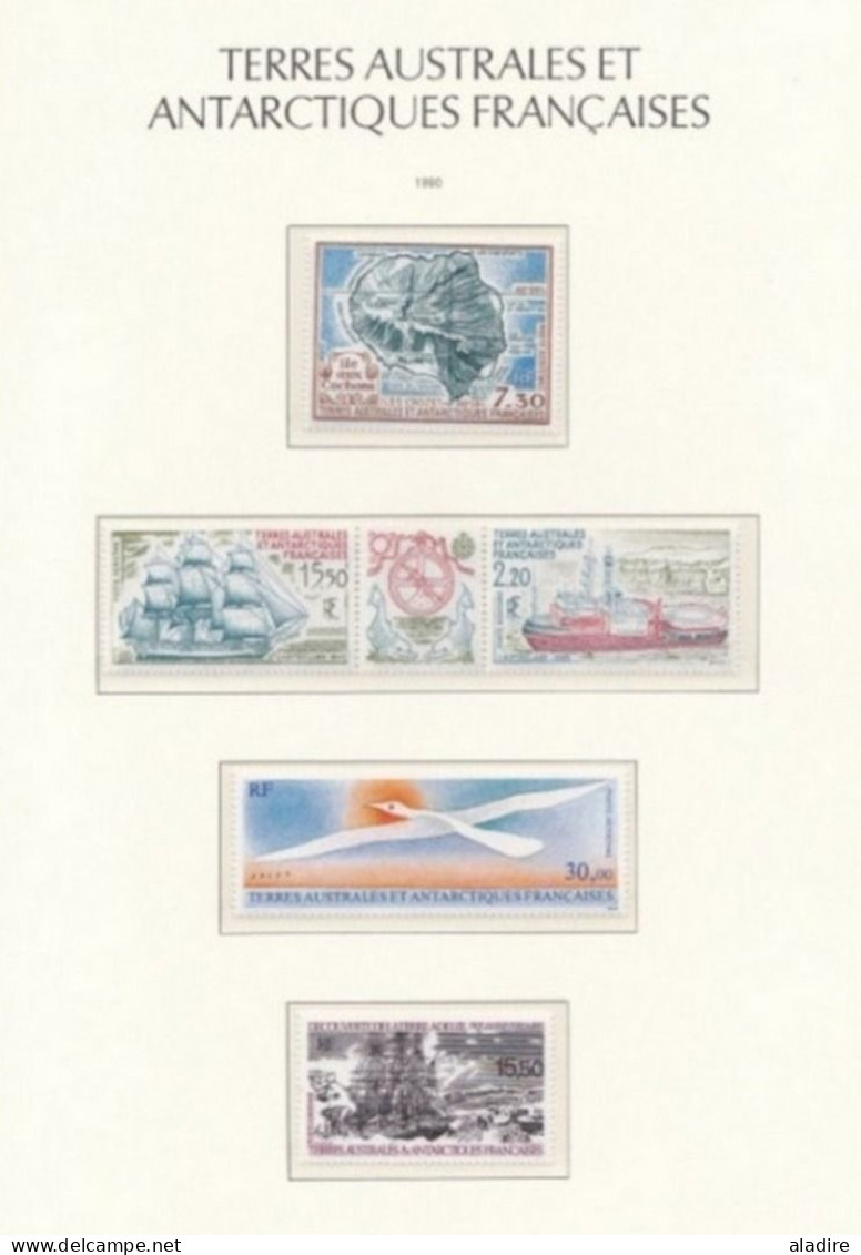 TAAF - 1990 - 91 - 92 Années Complètes Neufs MNH, Valeur Faciale Poste + P.A. - French Antarctic Territories - Années Complètes