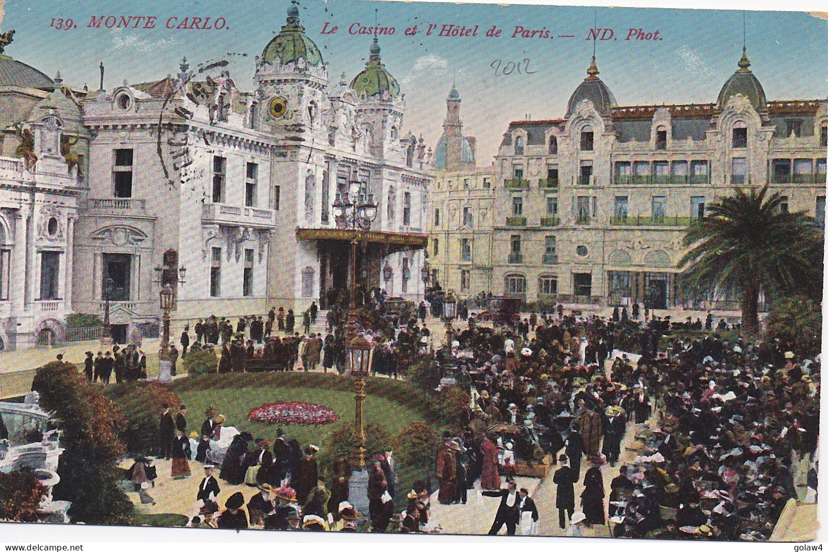 35977# SEMEUSE CARTE POSTALE Obl MONTE CARLO PRINCIPAUTE MONACO 1912 - Cartas & Documentos