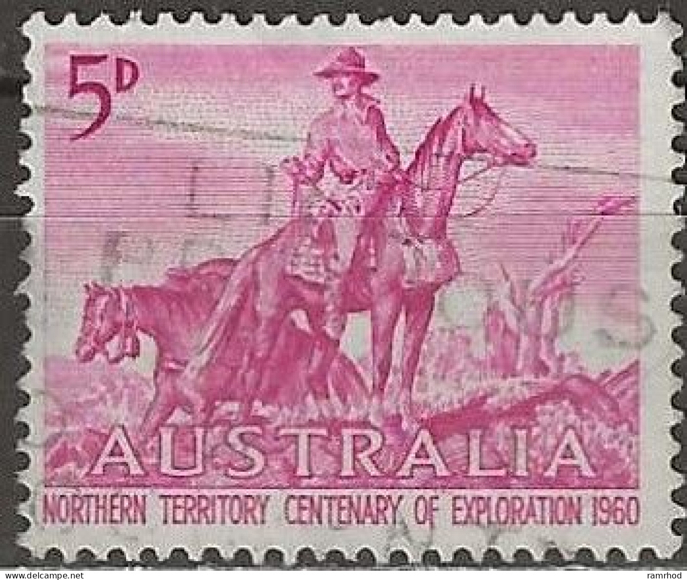 AUSTRALIA 1960 Centenary Of Northern Territory Exploration - 5d The Overlanders (after Sir Daryl Lindsay) FU - Usados