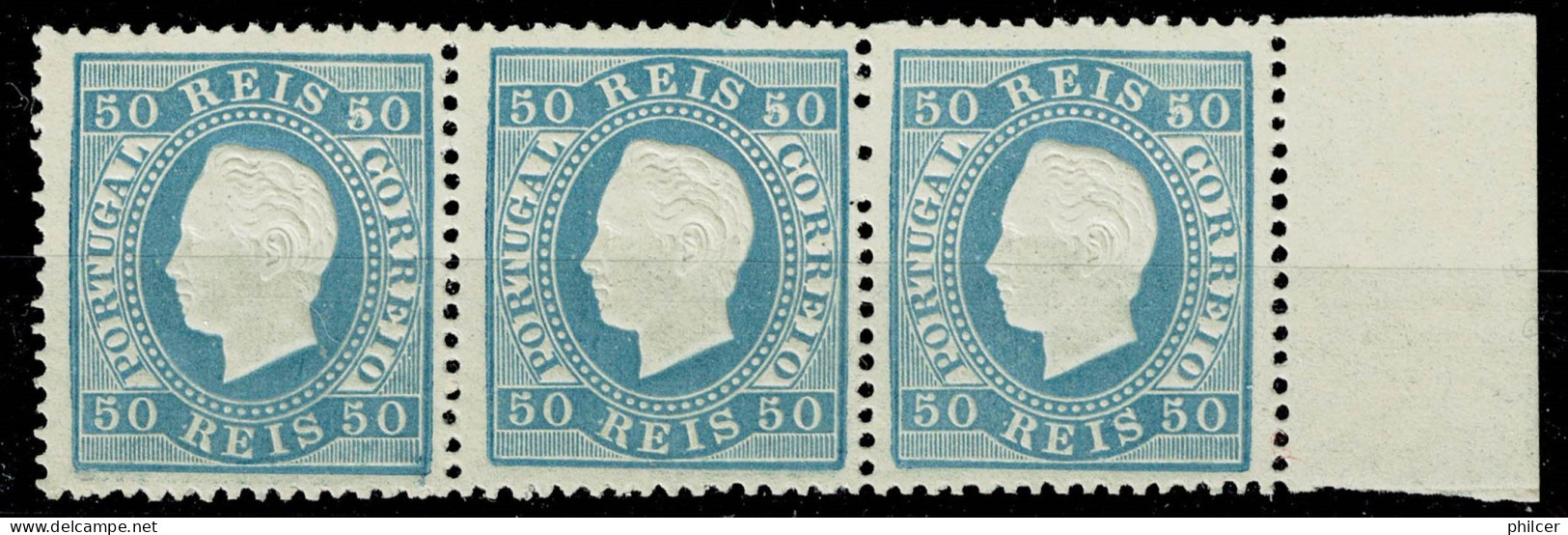 Portugal, 1879/80, # 50b Dent. 13 1/2, Tipo I, Com Certificado, MNH - Unused Stamps