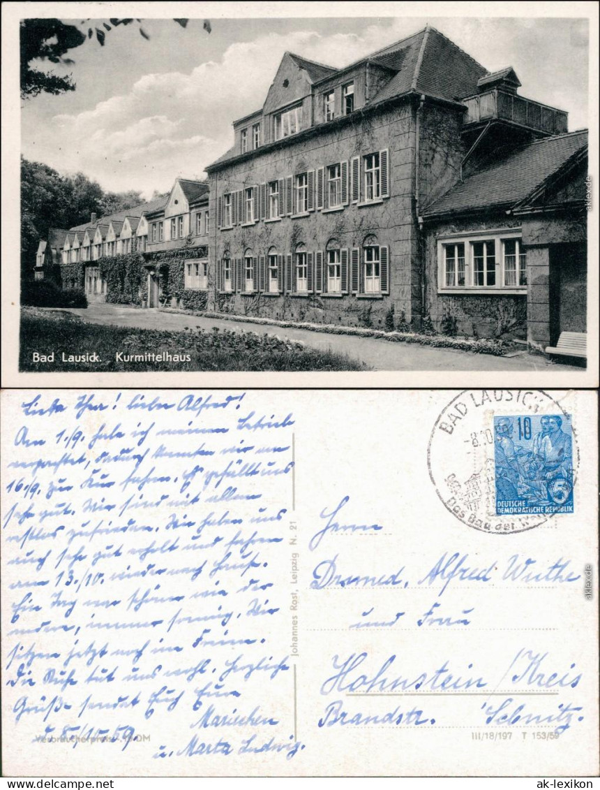 Ansichtskarte Bad Lausick Lausigk Kurmittelhaus 1959 - Bad Lausick