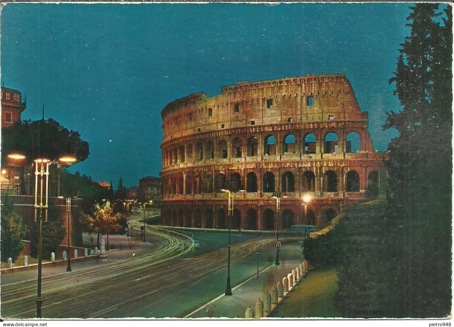 Roma (Lazio) Colosseo, Anfiteatro Flavio, Notturno, Flavios Amphitheatre, Colosseum, Das Amphitheater Flavio, Kolosseum - Coliseo