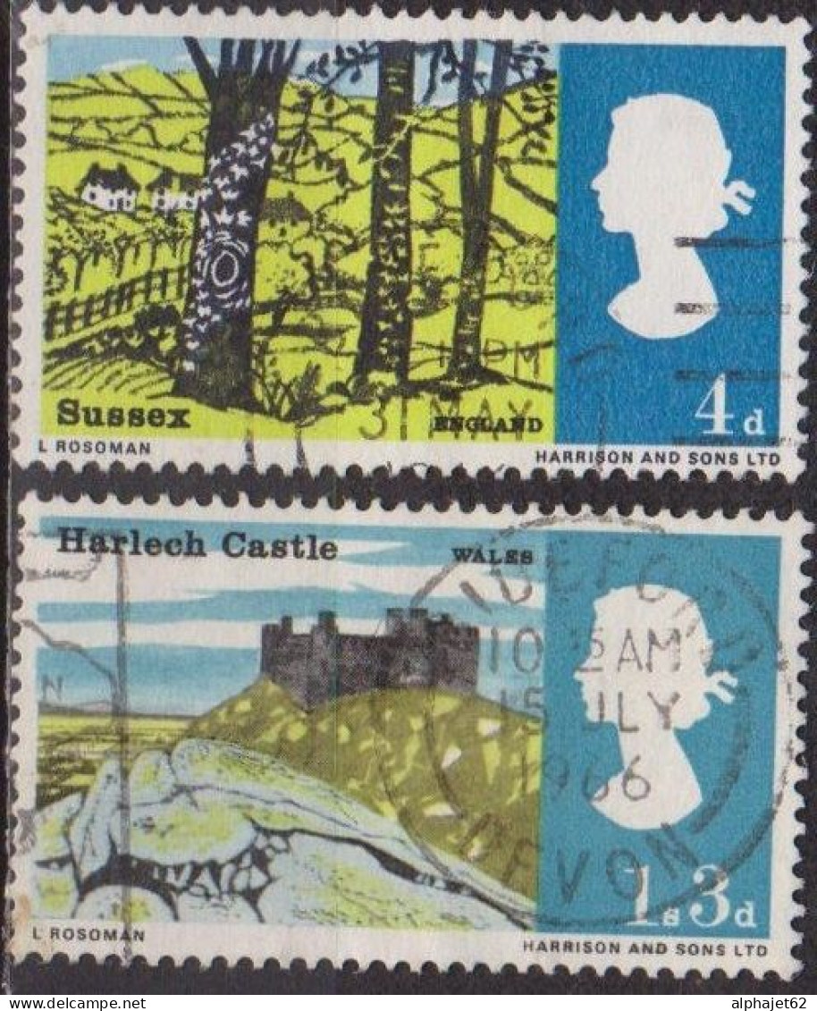 Paysages - GRANDE BRETAGNE - Sussex, Chateau D'Arlech - N° 437-439 - 1966 - Gebraucht