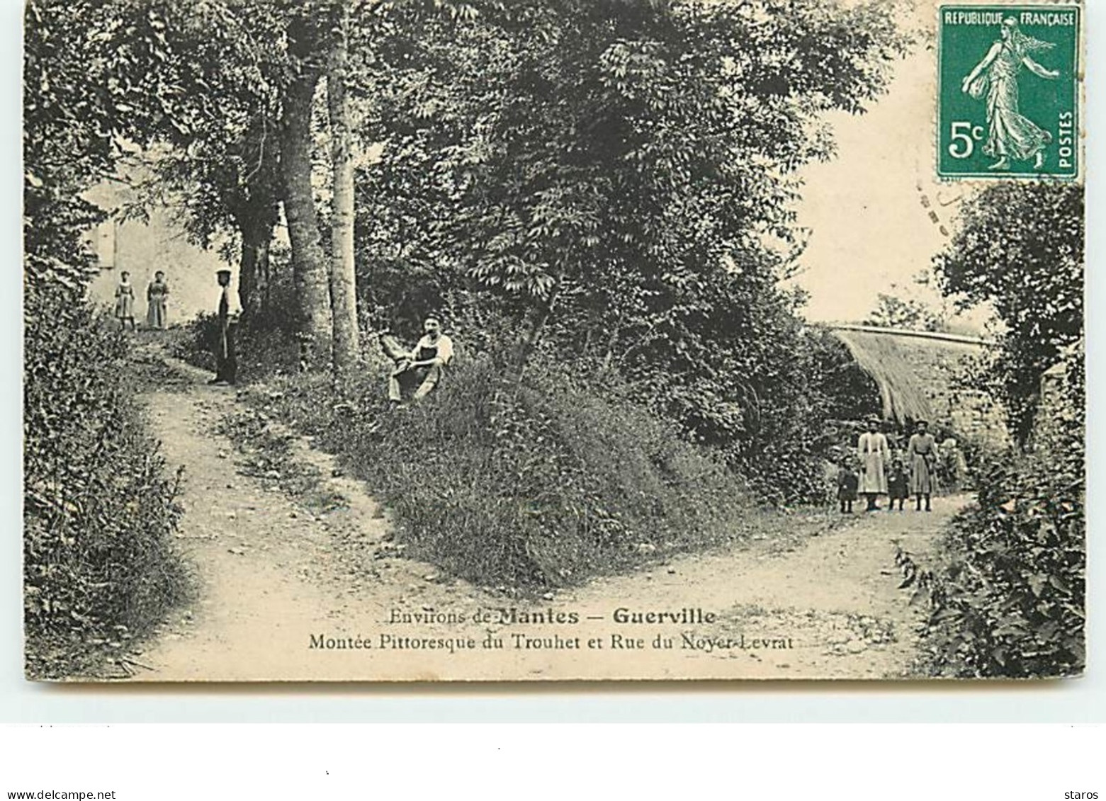 GUERVILLE - Environs De Mantes - Montée Pittoresque Du Trouhet Et Rue Du Noyer-Levrat - Guerville