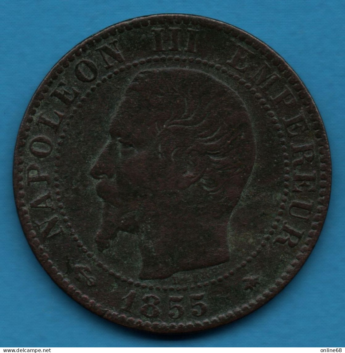 FRANCE 5 CENTIMES 1855 BB F# 116, Gad# 152, KM# 777 Napoléon III - 5 Centimes