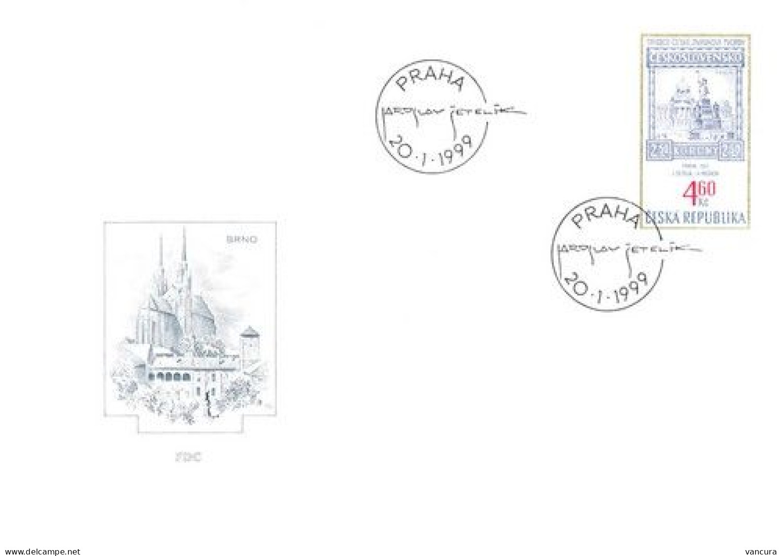 FDC 204 Czech Republic Tradition Of The Stamp Design 1999 - Gravures