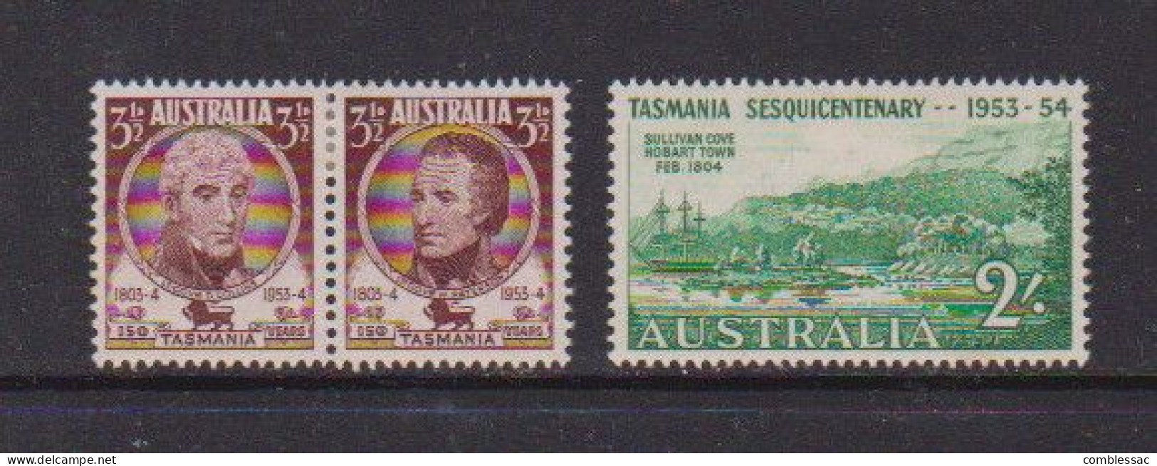 AUSTRALIA    1953   150th  Anniv  Of  Settlement  In  Tasmania    Set  Of  3   MH - Mint Stamps