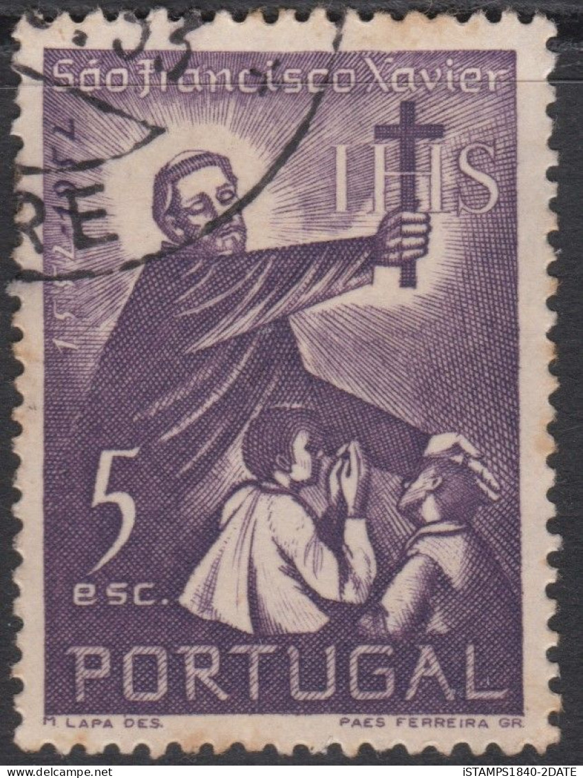 00492/ Portugal 1952 Sg1077 5e Purple  Used 4th Death Centenary Of St Frances Xavier Cv £6.50 - Neufs
