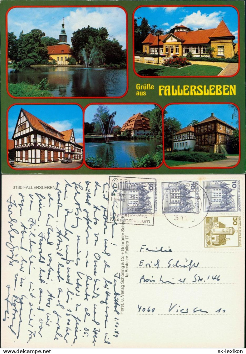 Fallersleben-Wolfsburg Mehrbild-AK Mit 5 Stadtteilansichten 1989 - Wolfsburg