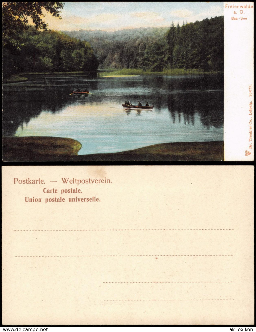 Ansichtskarte Bad Freienwalde Baa-See, Ruderer 1912 - Bad Freienwalde