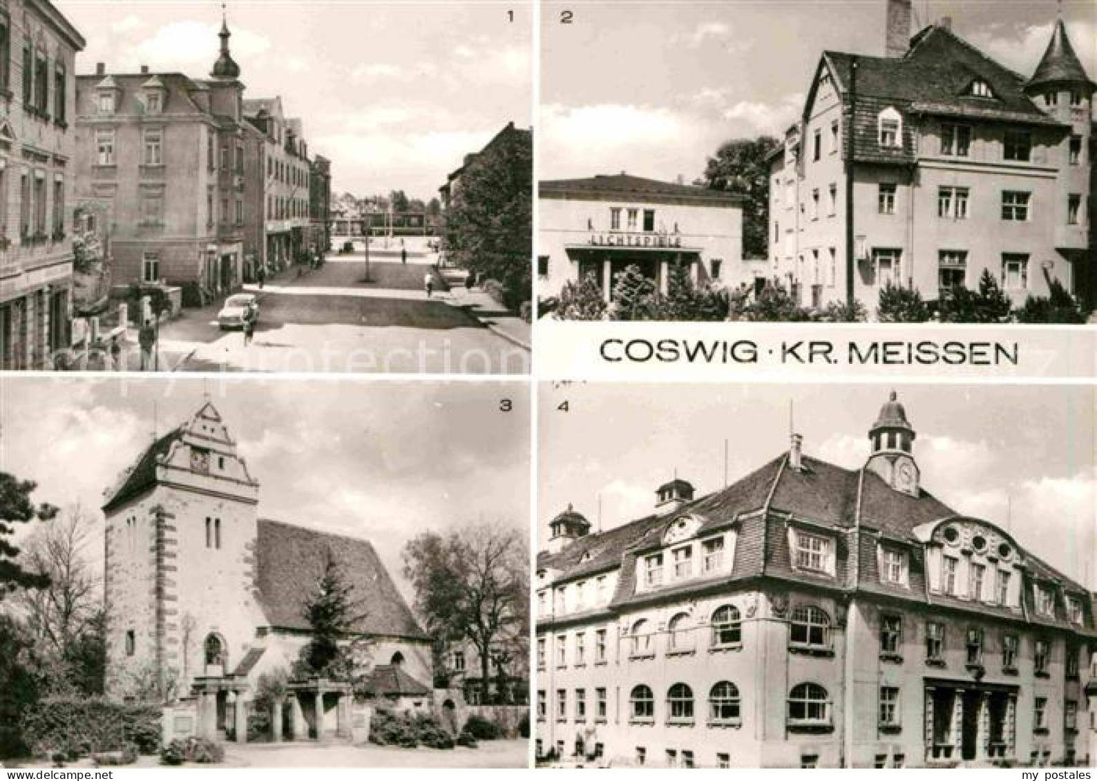 72651684 Coswig Sachsen Bahnhofstrasse Friederich-Engels-Platz Kirche  Coswig - Coswig