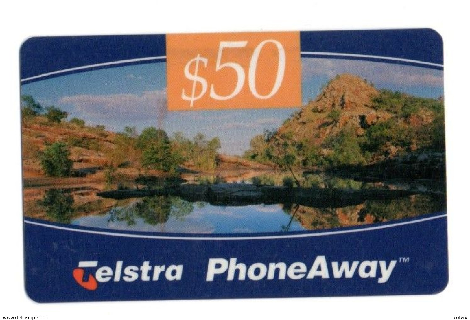 AUSTRALIE CARTE RECHARGE TELSTRA PHONEAWAY CARD 50$ Date Exp. 09/1998 - Tchad