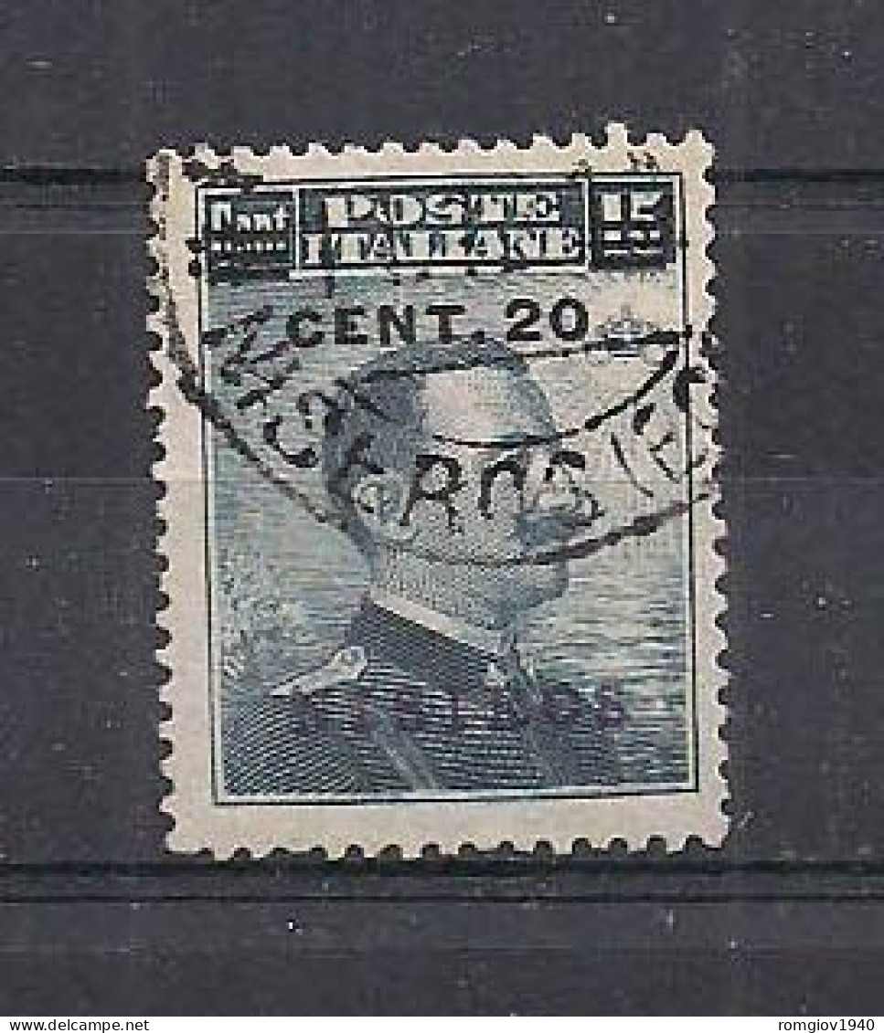 COLONIE ITALIANE 1916   NISIRO FRANCOBOLLO SOPRASTAMPATO UNIF. 8 USATO VF - Aegean (Nisiro)