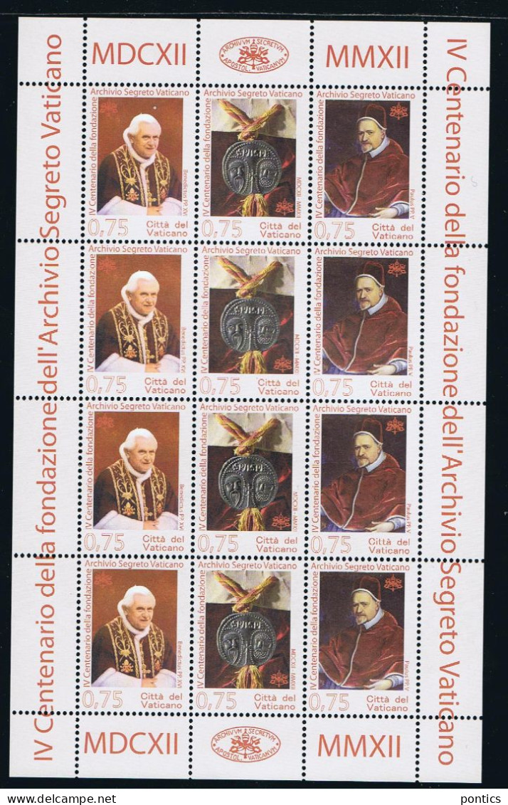 2012 -VATICANO - ANNATA DI 21 VALORI **  3 BF - 1 LIBRETTO -  3 MINIFOGLI - INVIO GRATUITO - Unused Stamps