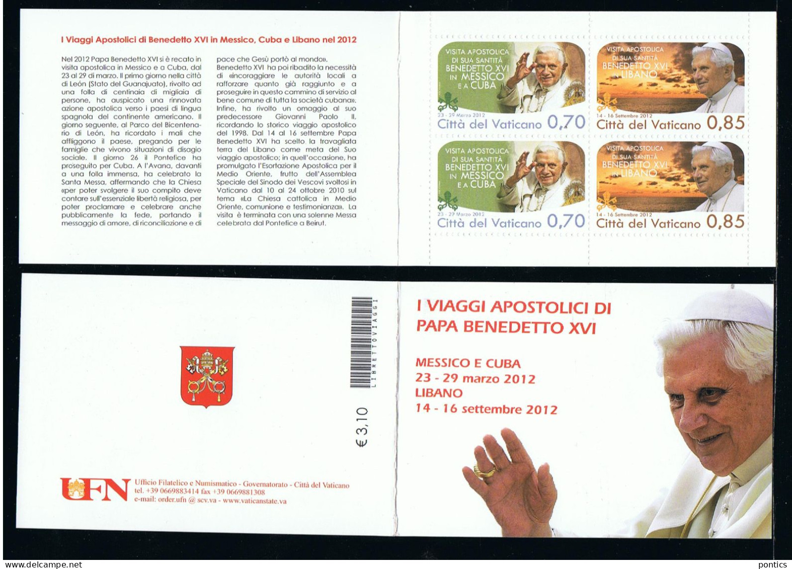 2013 -VATICANO - ANNATA DI 34 VALORI ** 3 BF - 1 LIBRETTOINVIO GRATUITO - Unused Stamps