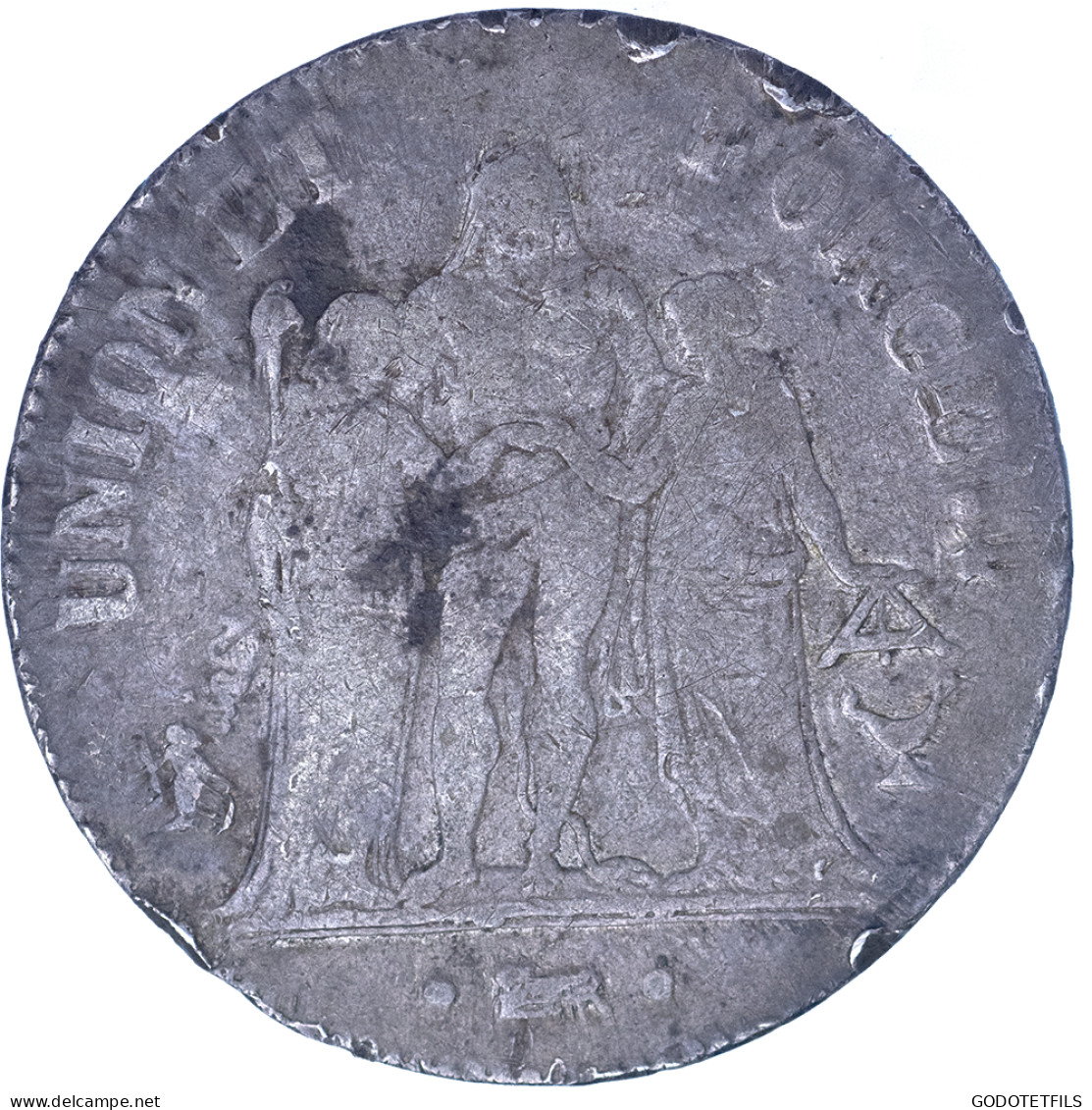 Directoire- 5 Francs Union Et Force L&#039;an 7 (1799) Paris - 5 Francs