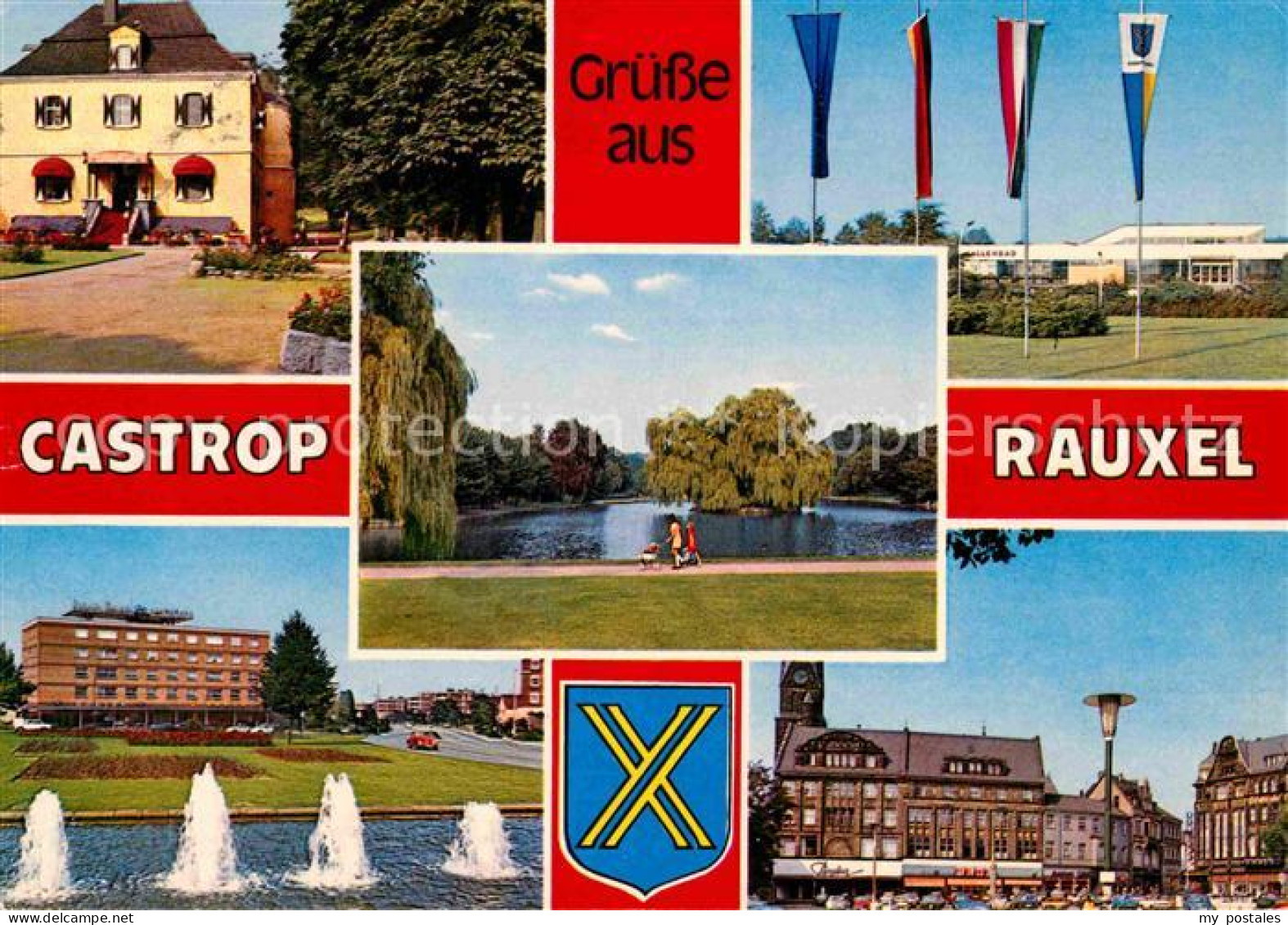 72751955 Castrop-Rauxel Rathaus Marktplatz Springbrunnen Castrop-Rauxel - Castrop-Rauxel