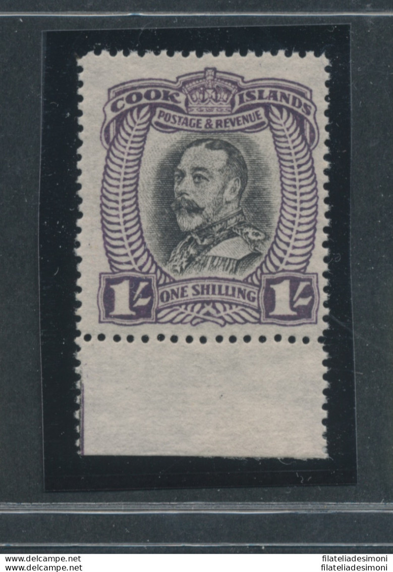 1933-36 COOK ISLANDS, Stanley Gibbons N. 112 - 1 Scellino Black And Violet - MNH** - Other & Unclassified