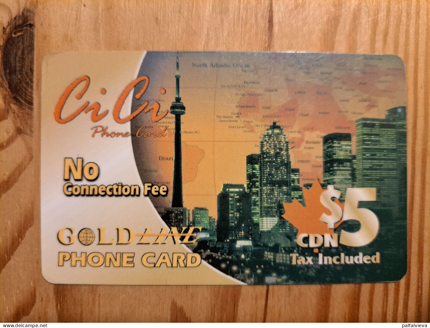 Prepaid Phonecard Canada, Gold Line, CiCi - Canada