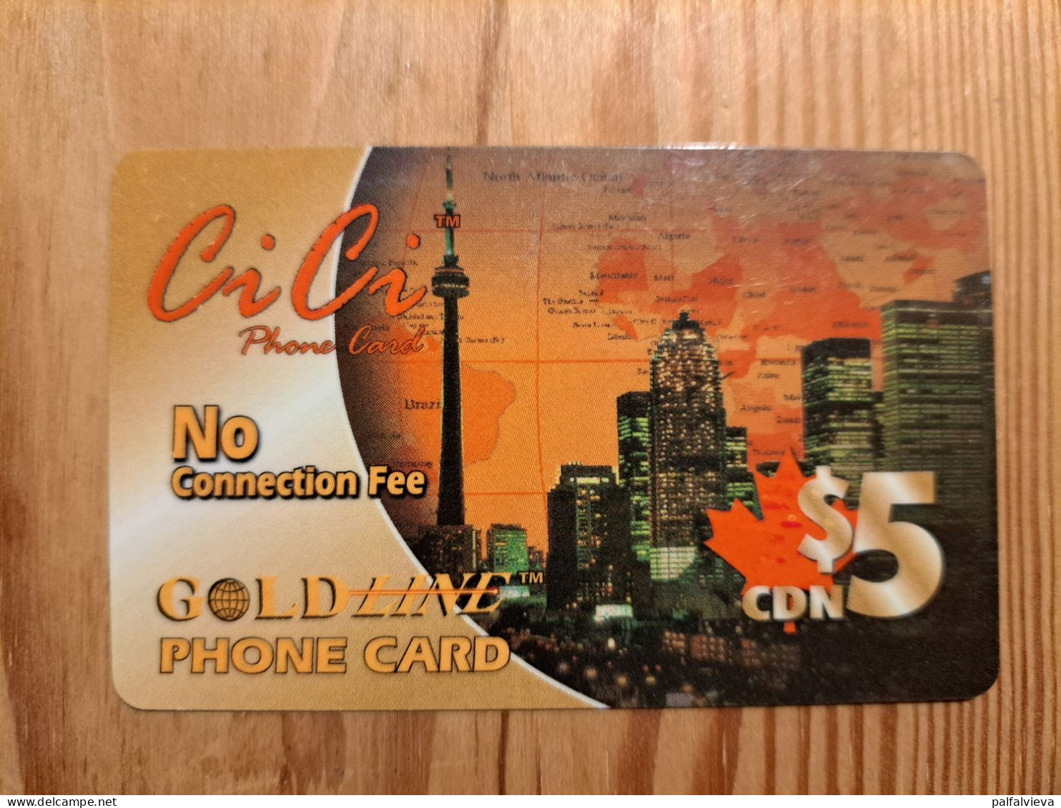 Prepaid Phonecard Canada, Gold Line, CiCi - Canada